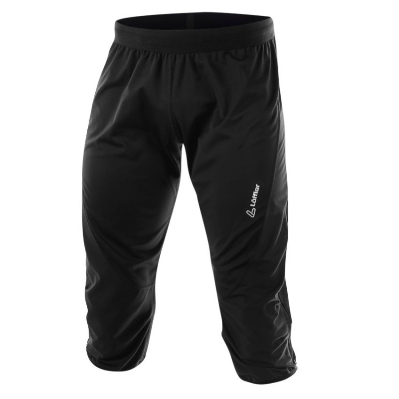 Pantalons pour hommes Löffler 3/4 Tights Worldcup WS Light noir Pantalons pour hommes Löffler 3/4 Tights Worldcup WS Light noir